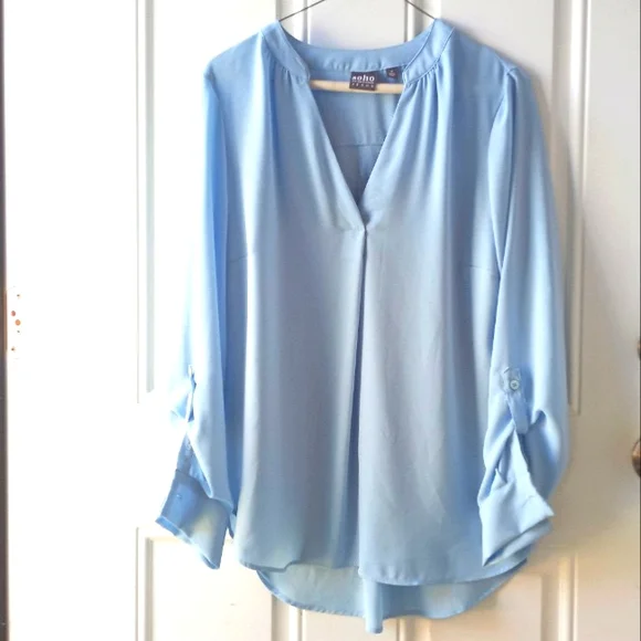🦋Soho light blue blouse🦋 - Picture 1 of 4